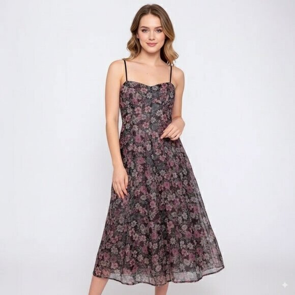 NWT LOST+WANDER Botanique Midi Dress - Picture 1 of 5